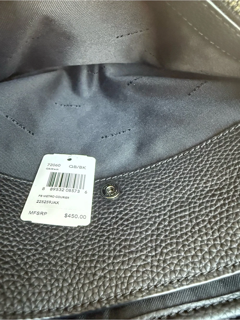 Coach Black Pebbled Leather Messenger